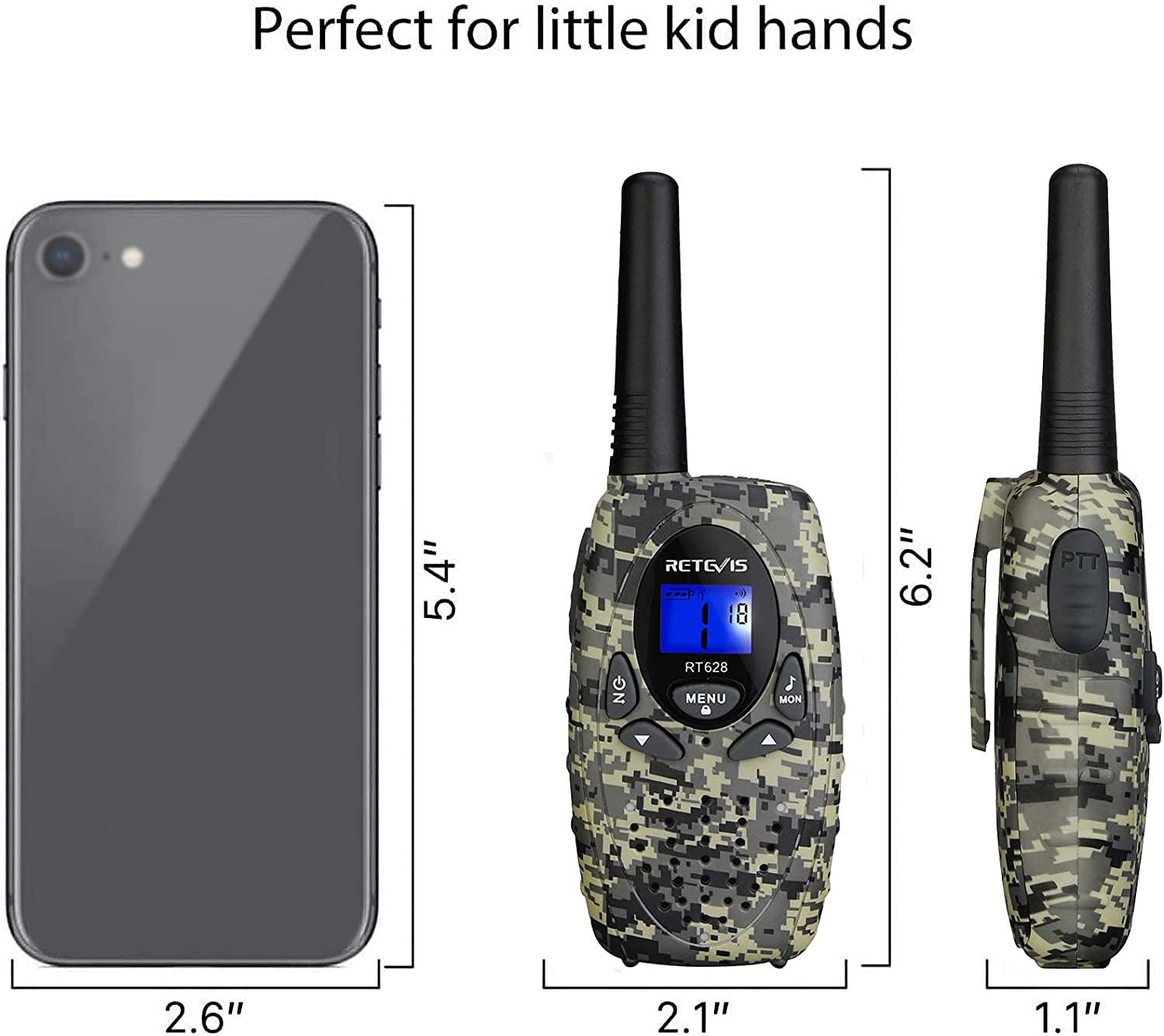 Retevis RT628 children using walkie talkies during hiking