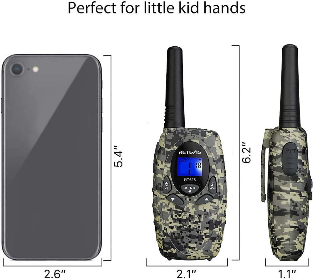 Retevis RT628 children using walkie talkies during hiking