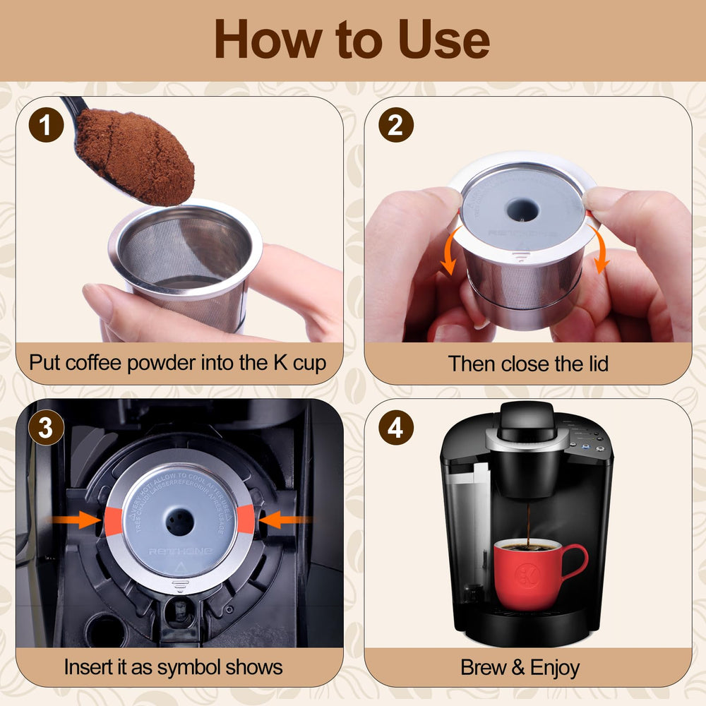 RETHONE K Cup tight seal design for leak-free brewing