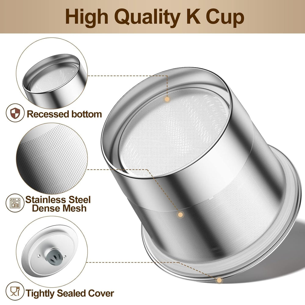 RETHONE K Cup 304 stainless steel highlights rust-free, durable material