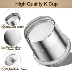 RETHONE K Cup 304 stainless steel highlights rust-free, durable material