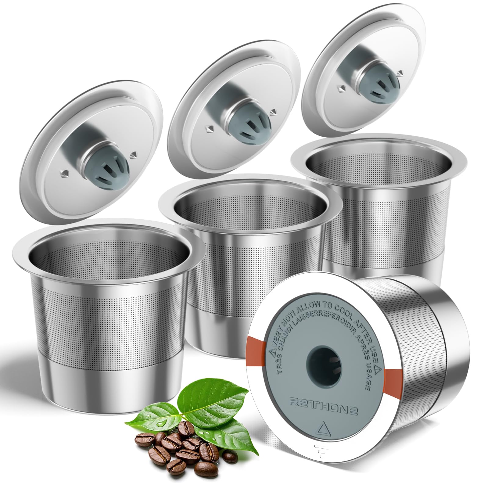 RETHONE reusable K Cup showing compatibility with multiple Keurig models