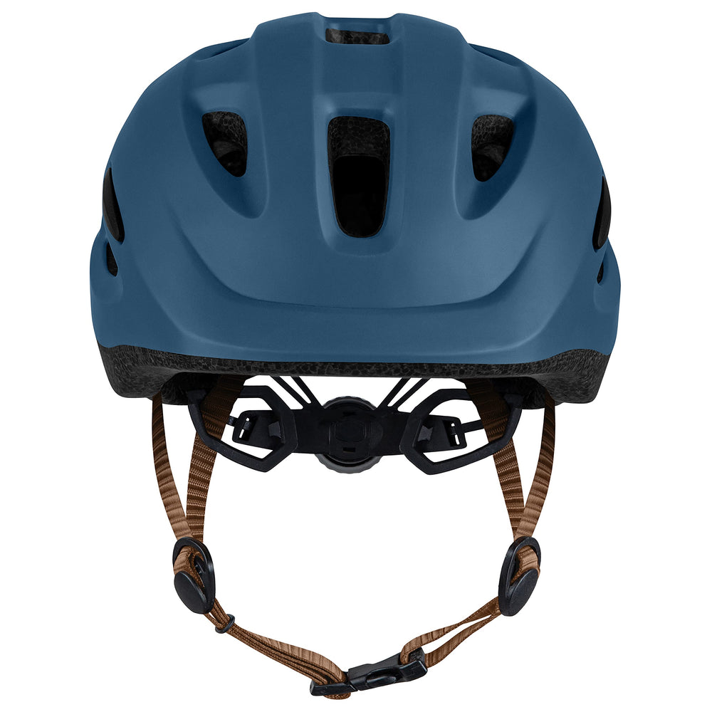 Retrospec Scout kids helmet featuring built-in visor shields bright sun.