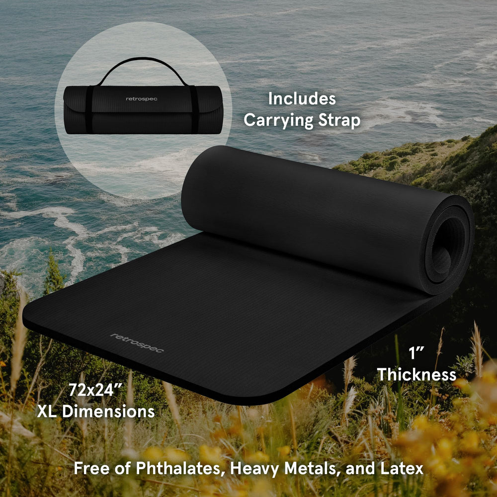 Retrospec Solana mat in use on the floor demonstrating stability