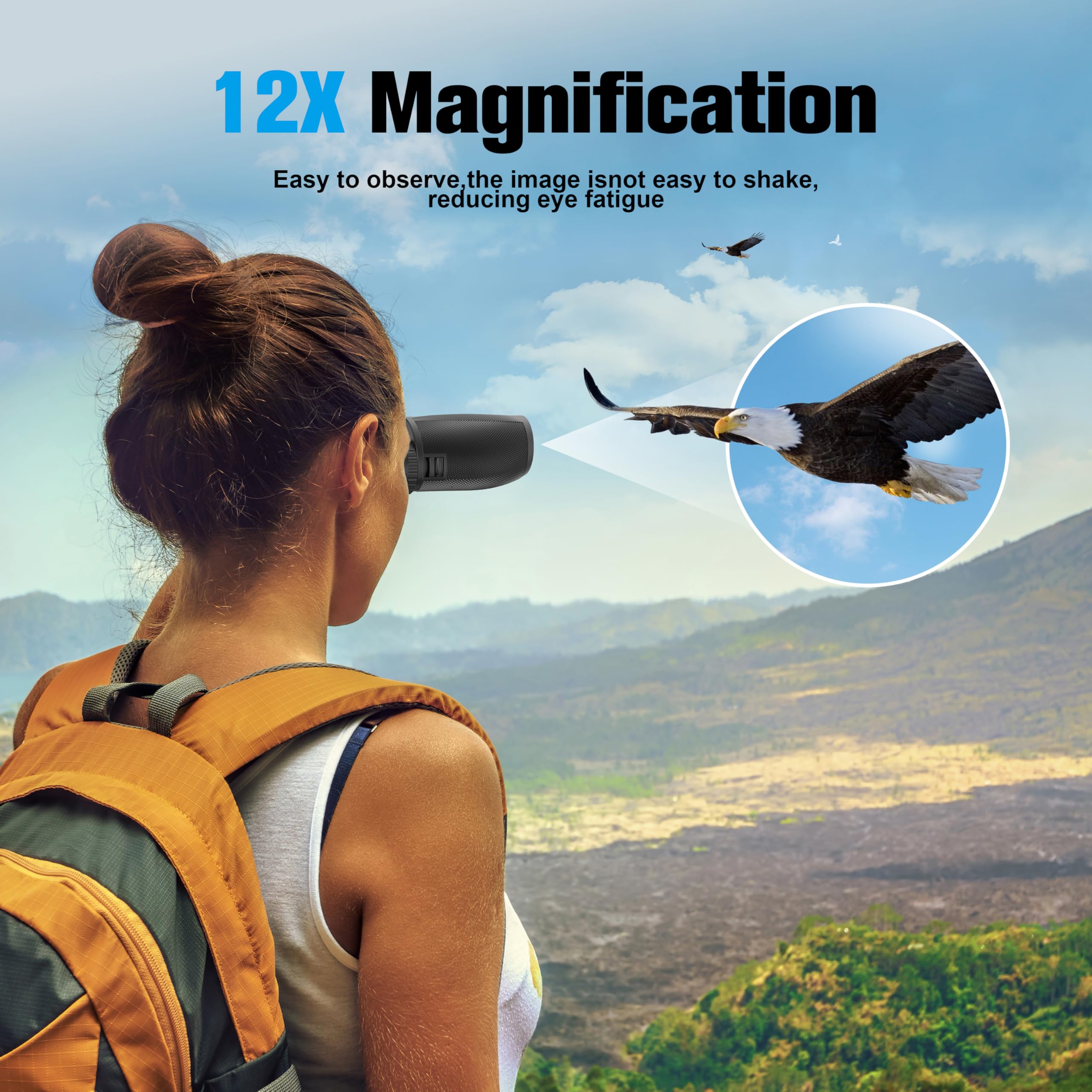 Retulgie 12x50 binoculars for night and low light viewing.