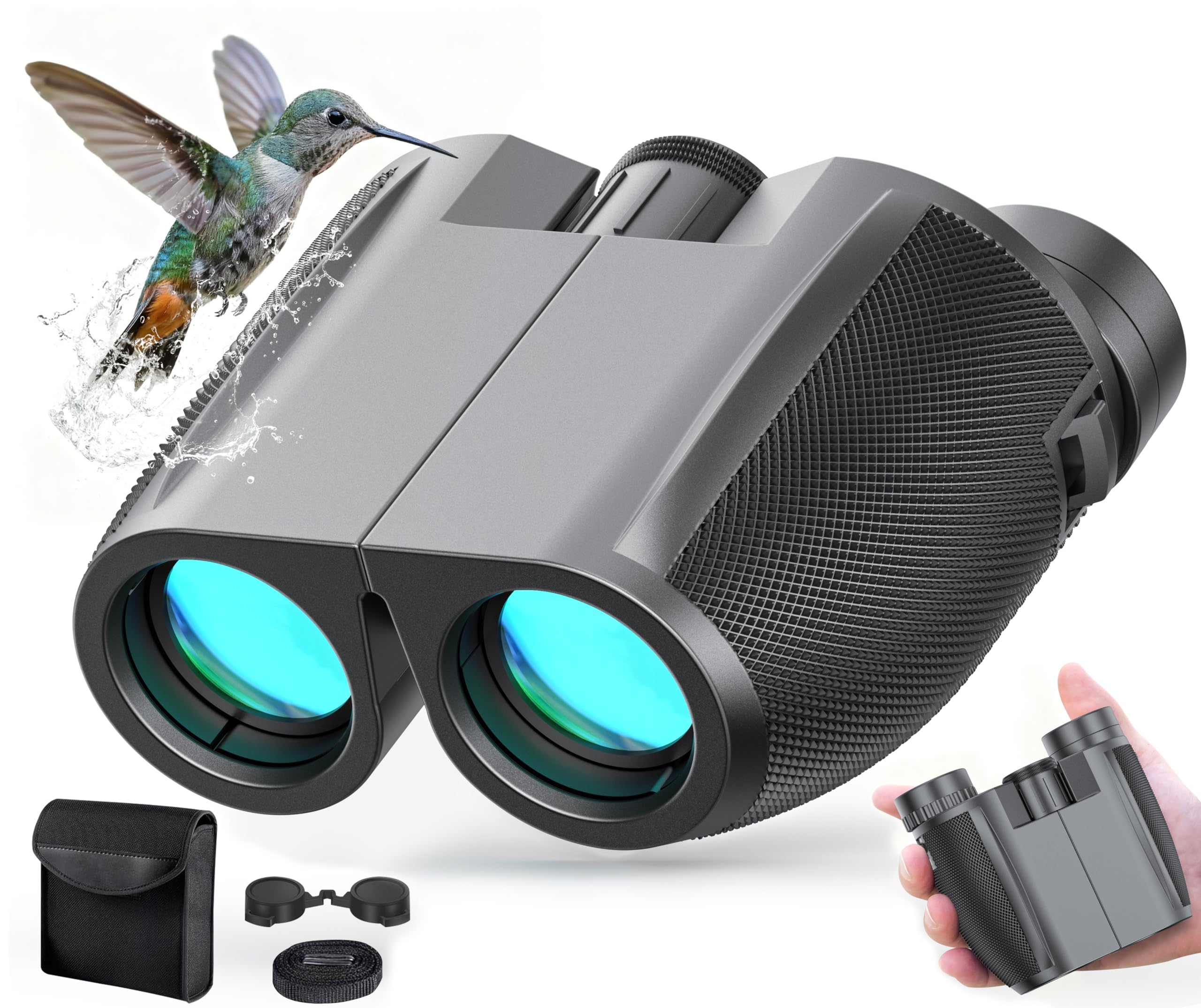 Retulgie 12x50 binoculars with wide field view for birds and nature observation.