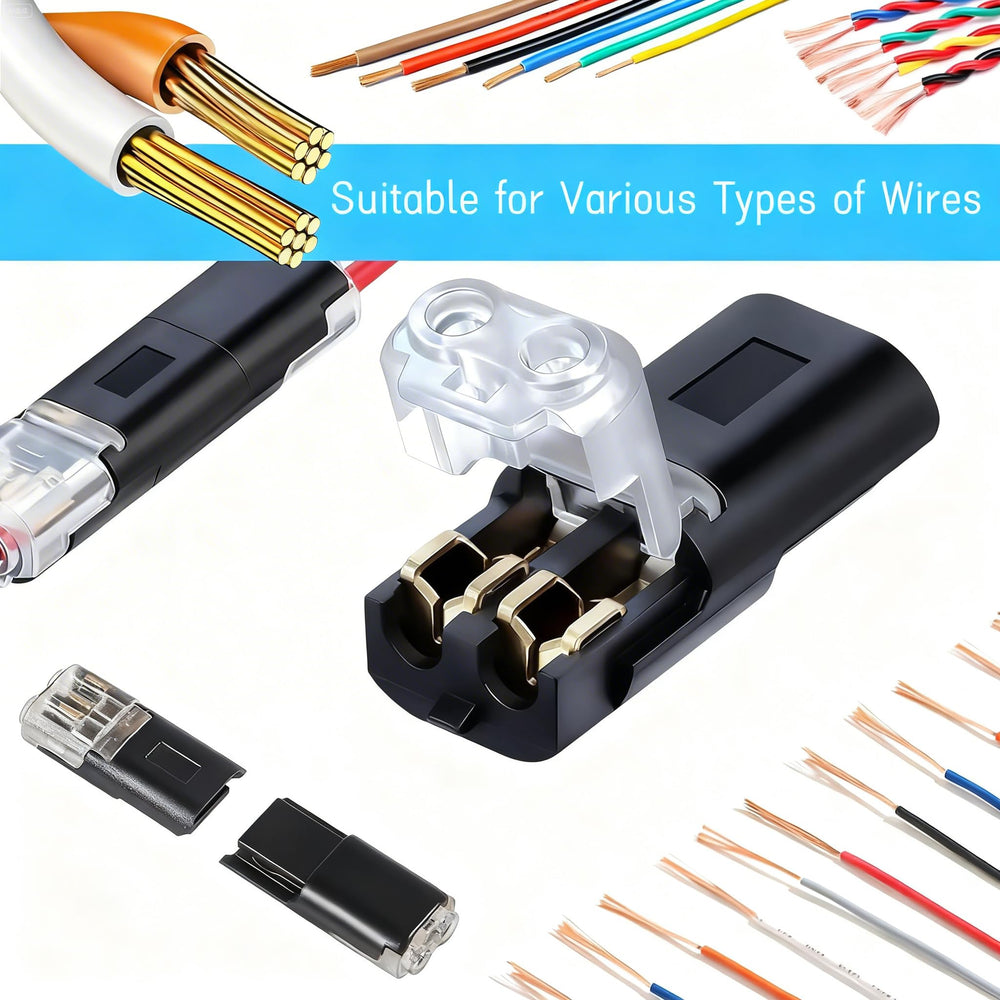Secure, reusable push-in design reduces wiring time and effort.