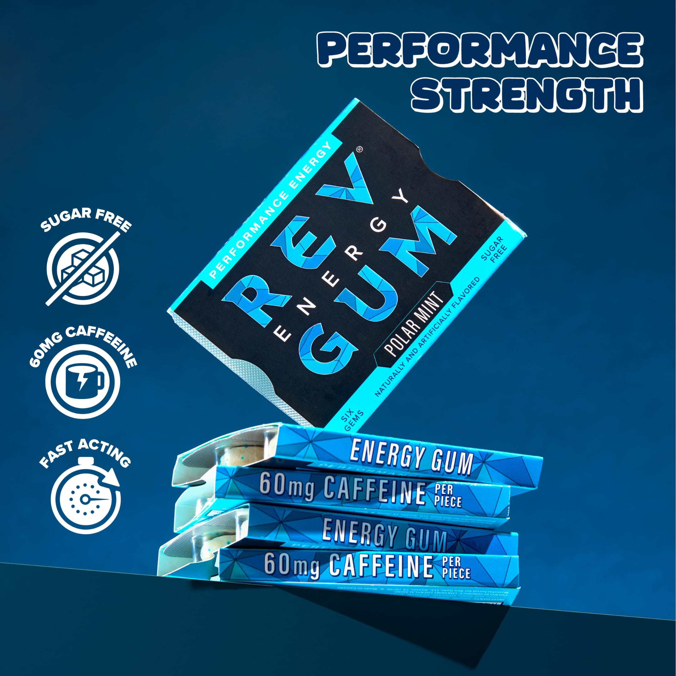 REV Gum on-the-go pack is ready for school, work, or workouts.
