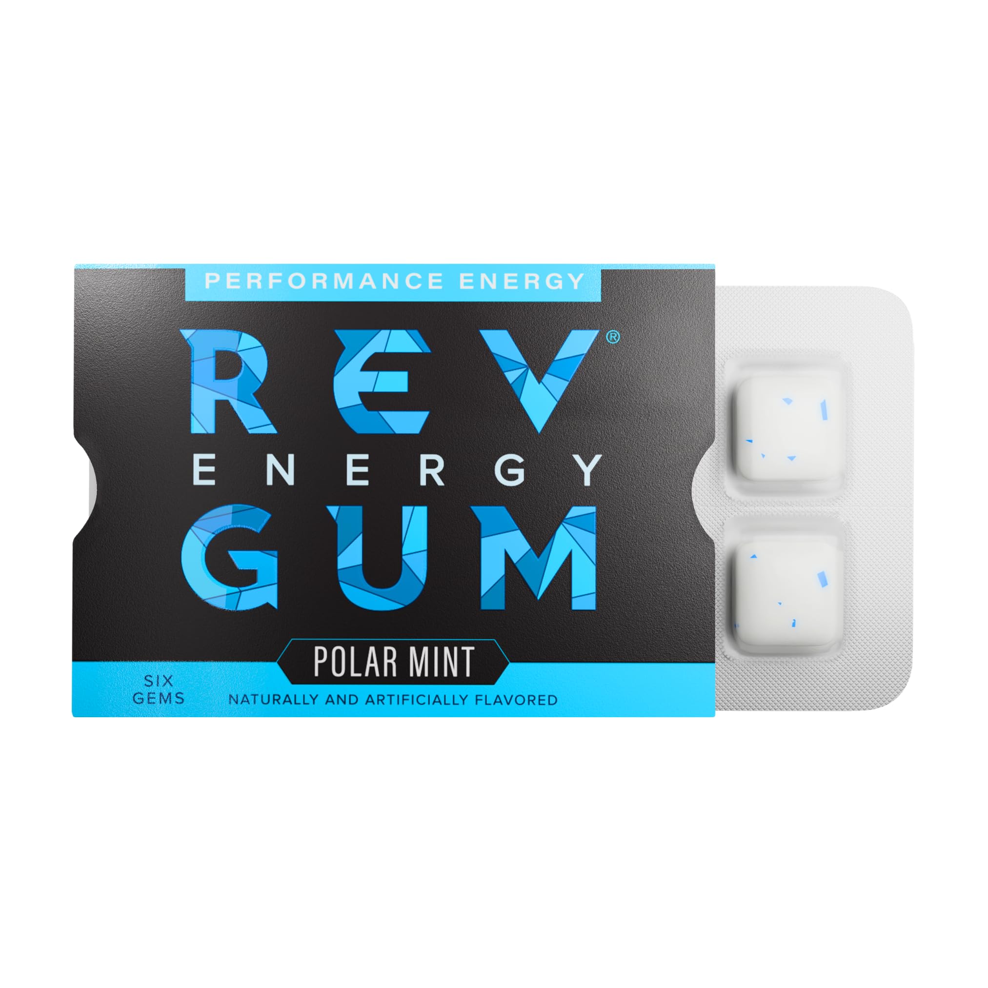 REV Gum Polar Mint Pack offers refreshing flavor and quick energy on the go.