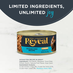 Reveal high-protein cat food: prime protein first for mindful, tasty meals.