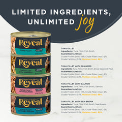 Reveal natural wet cat food cans with real protein first for simple, tasty meals