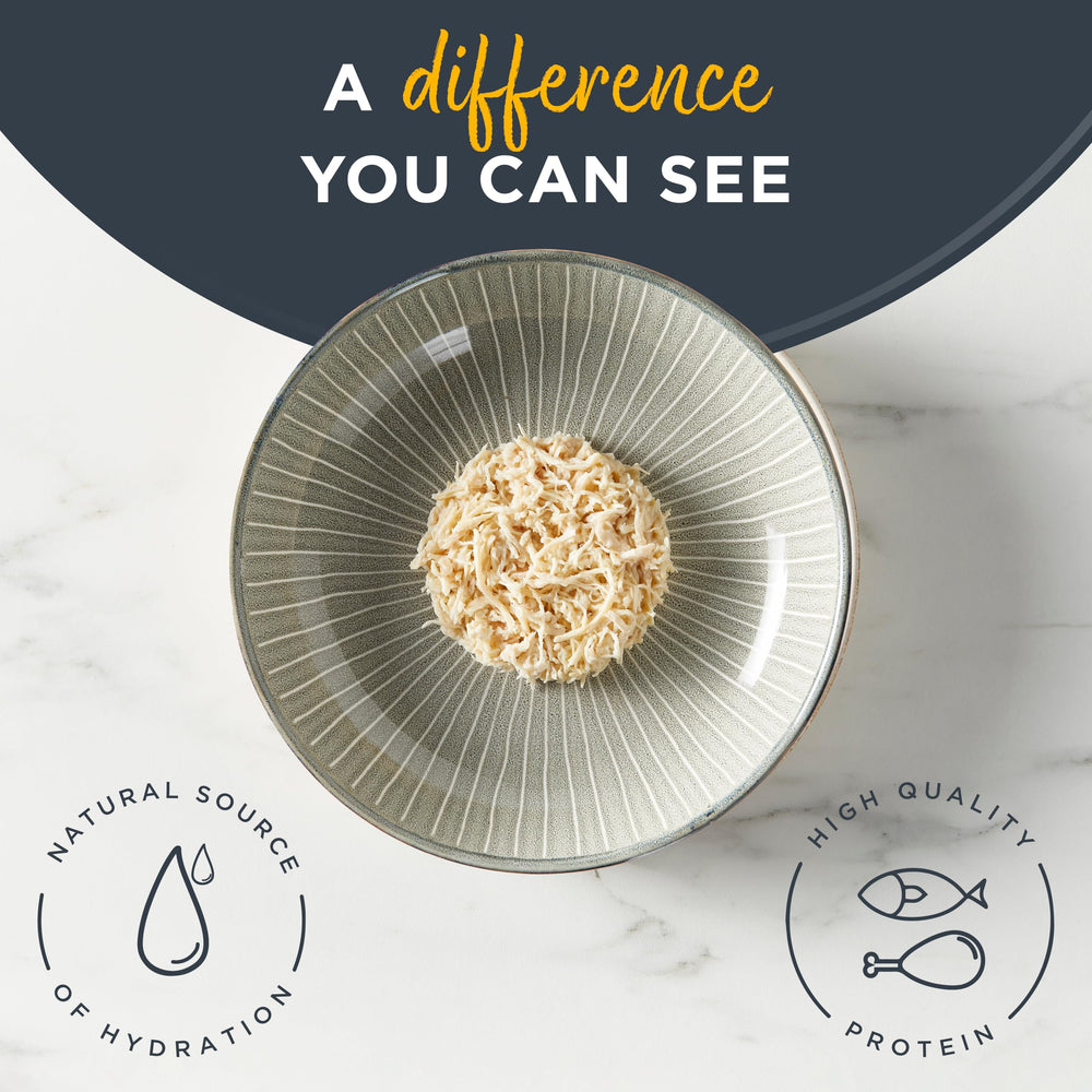 Reveal wet cat food with real protein first to entice picky eaters.