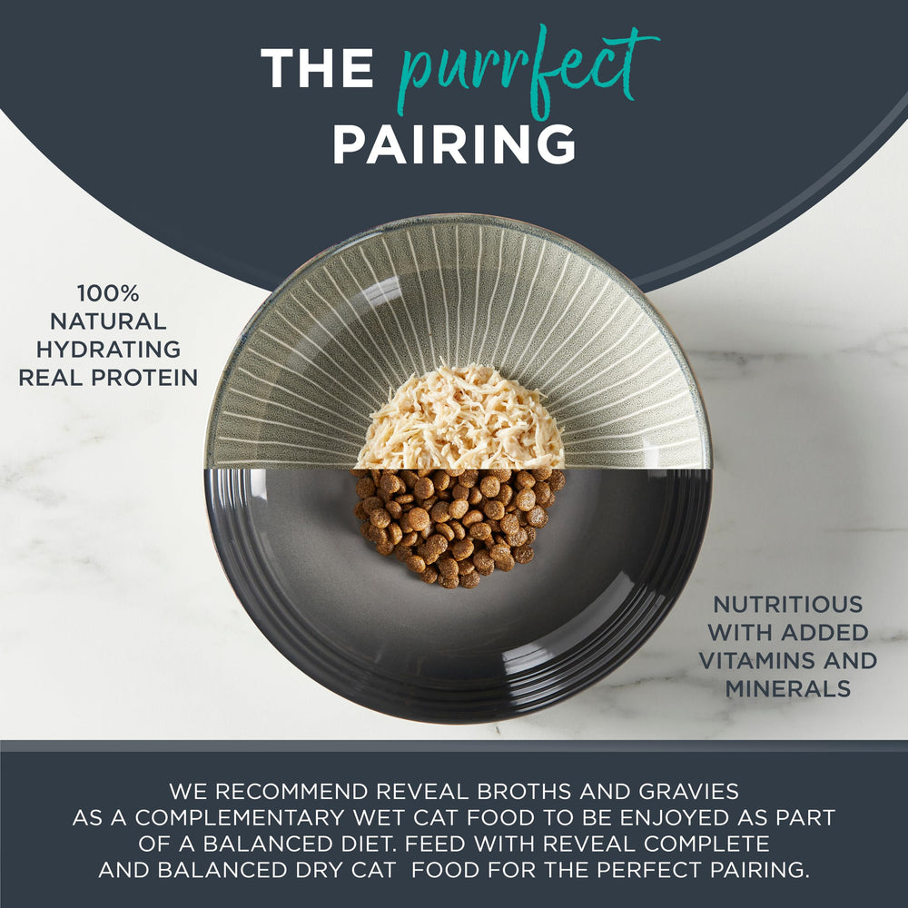 Reveal Wet Cat Food variety includes fish and poultry options for picky eaters.