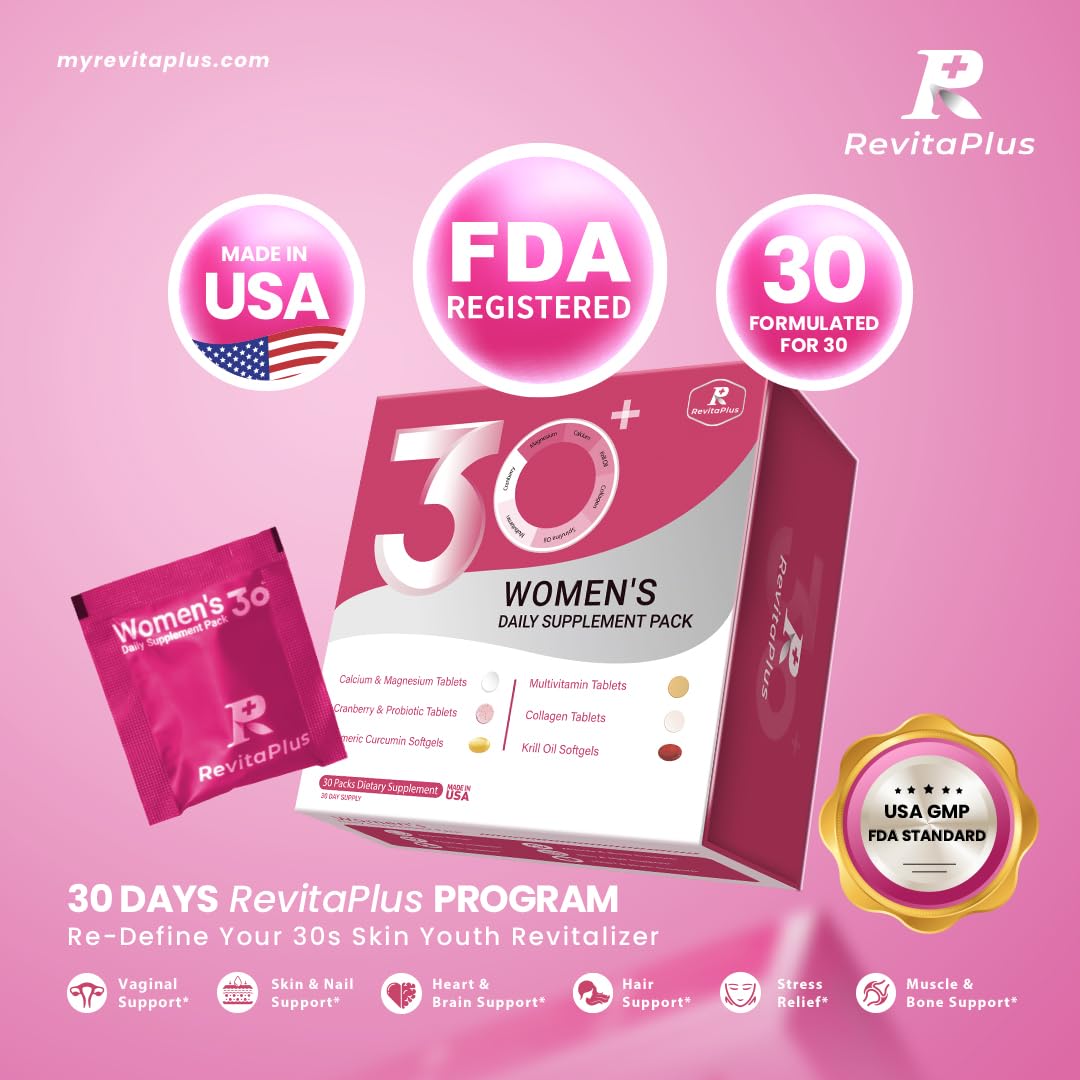 RevitaPlus collagen peptides support hair, skin, nails, and joints.