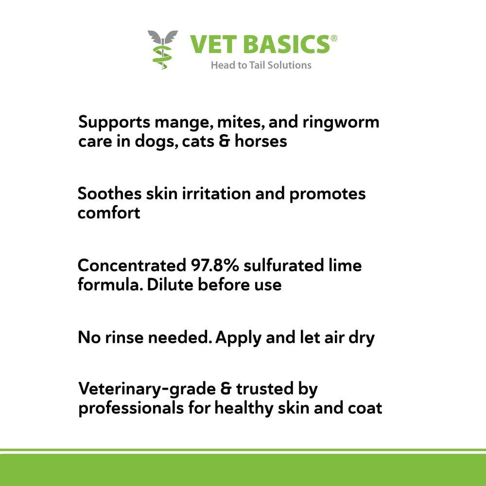 Revival Vet Basics Lime Sulfur Dip treated skin area during application