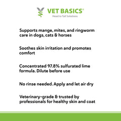 Revival Vet Basics Lime Sulfur Dip treated skin area during application