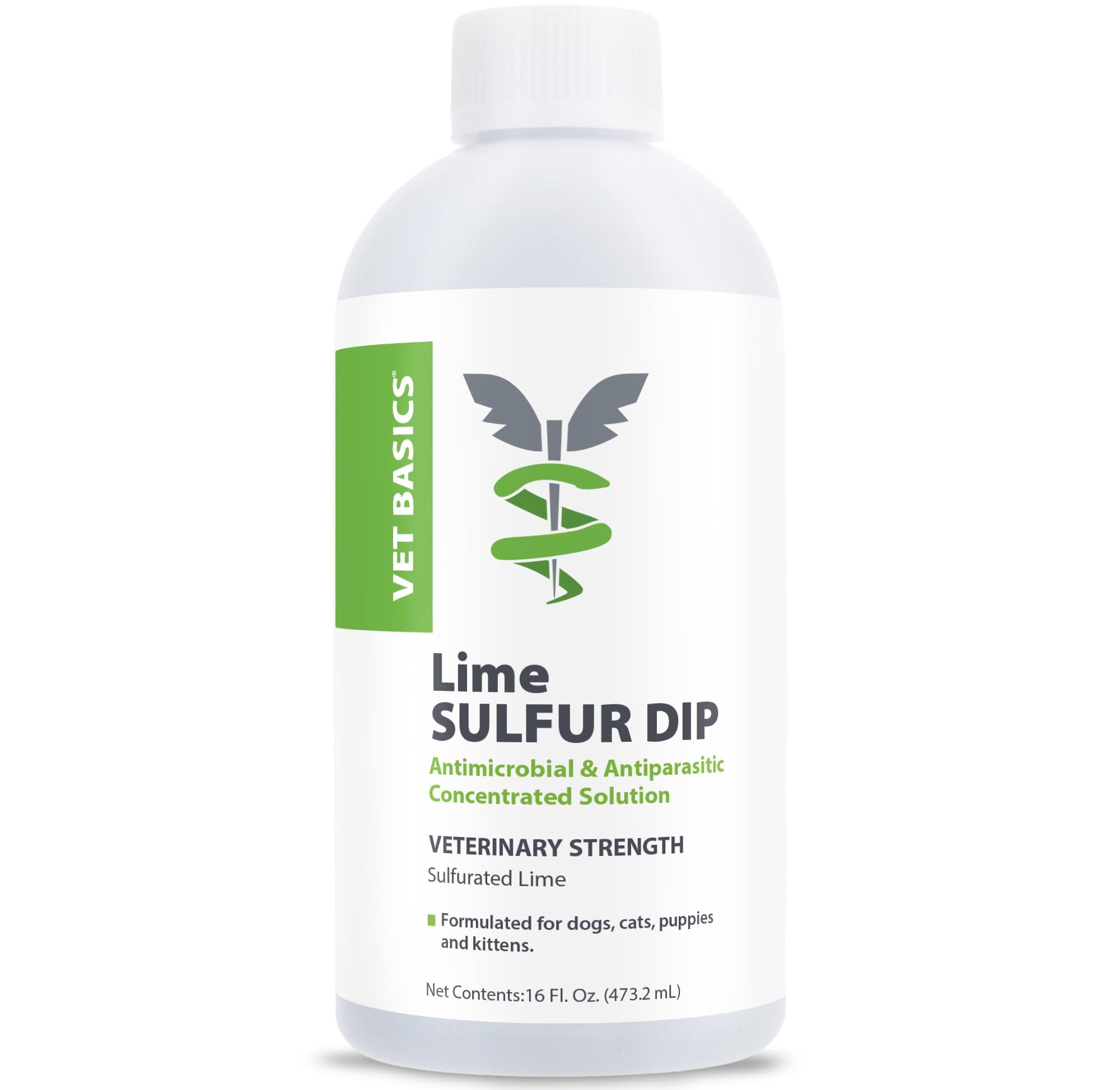 Revival Vet Basics Lime Sulfur Dip bottle ready for skin care treatment
