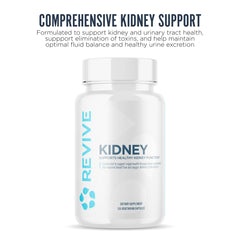 Revive MD Kidney Support capsules close-up highlighting natural ingredients