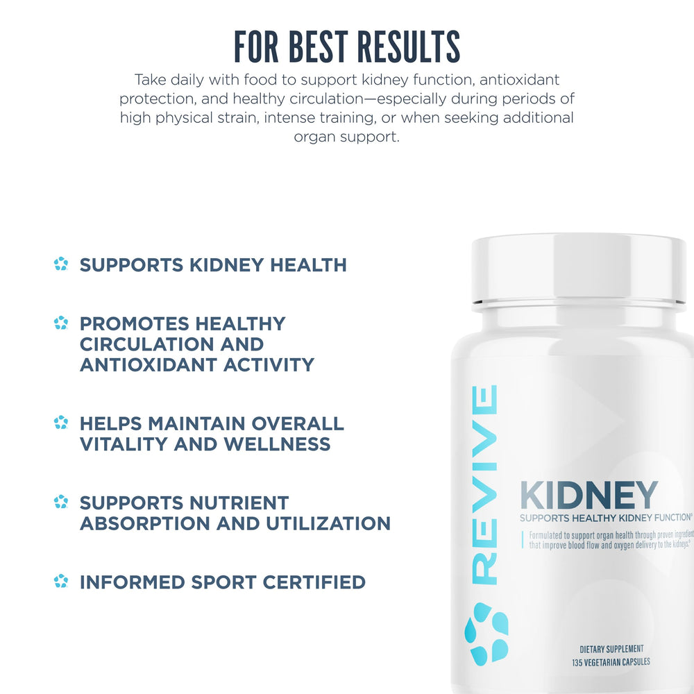 Revive MD Kidney Support pour into glass demonstrating easy daily intake