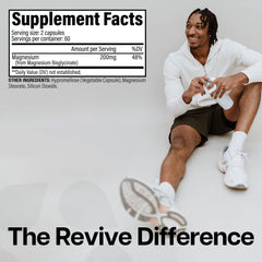 Revive MD magnesium glycinate bottle shown on a kitchen counter for easy daily wellness