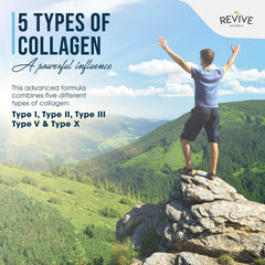Revive Naturals collagen powder scoop showing convenient serving