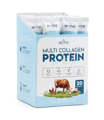 Revive Naturals multi-collagen packets for easy daily use in smoothies