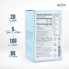 Revive Naturals collagen blend types I–X displayed for versatile use
