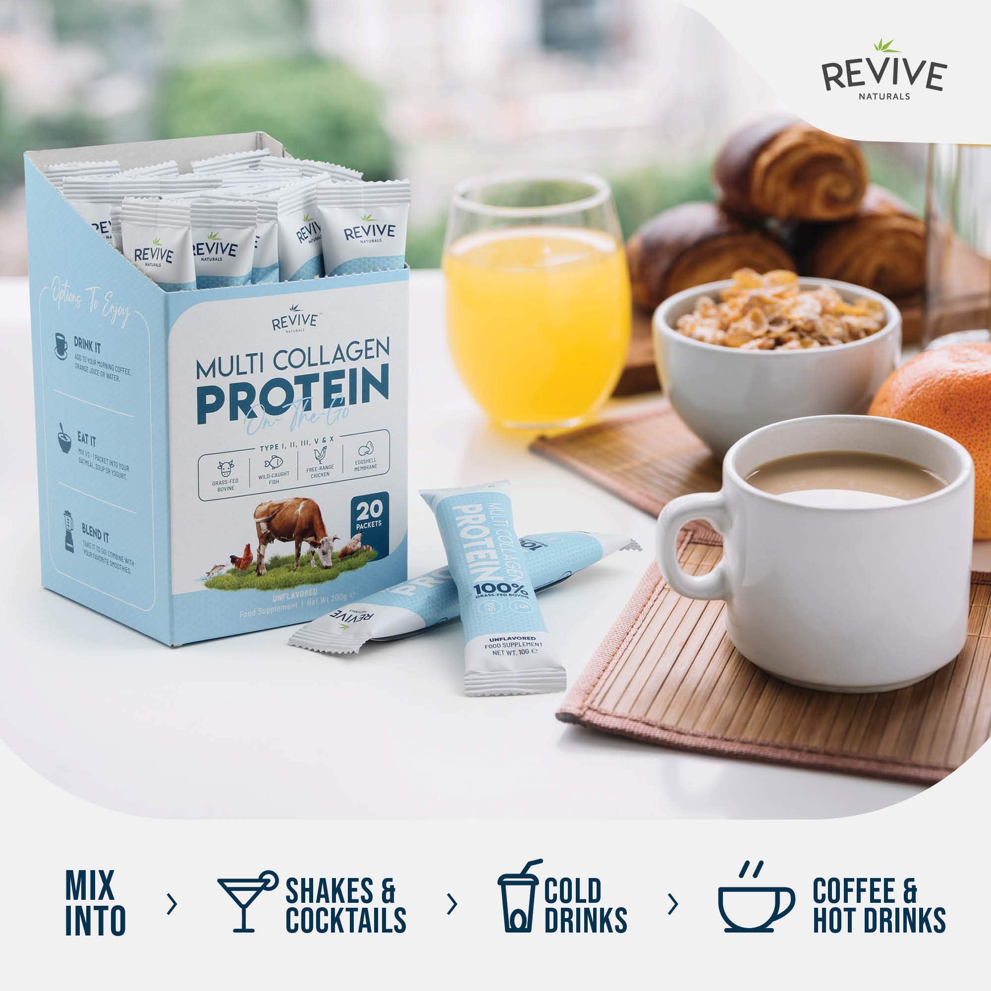 Revive Naturals wild-caught fish collagen supports diverse protein blend