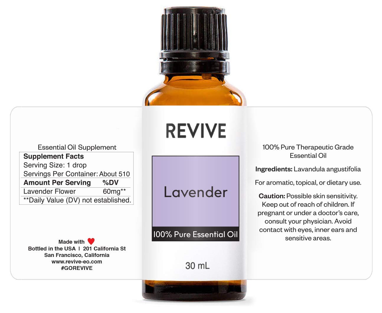 REVIVEEO Lavender Oil dropper for precise blends and applications