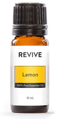 REVIVEEO Lemon essential oil bottle ready for aroma diffusion and air refreshment.