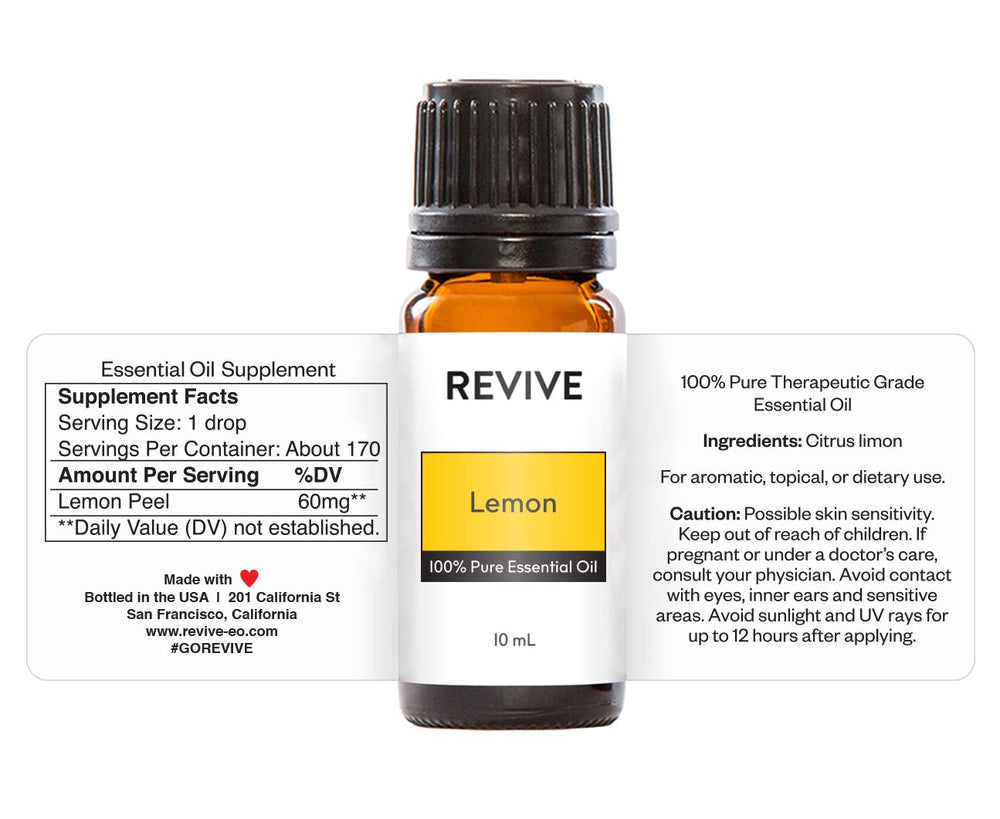 REVIVEEO Lemon oil in diffuser setup for a bright, uplifting scent.