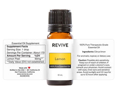 REVIVEEO Lemon oil in diffuser setup for a bright, uplifting scent.