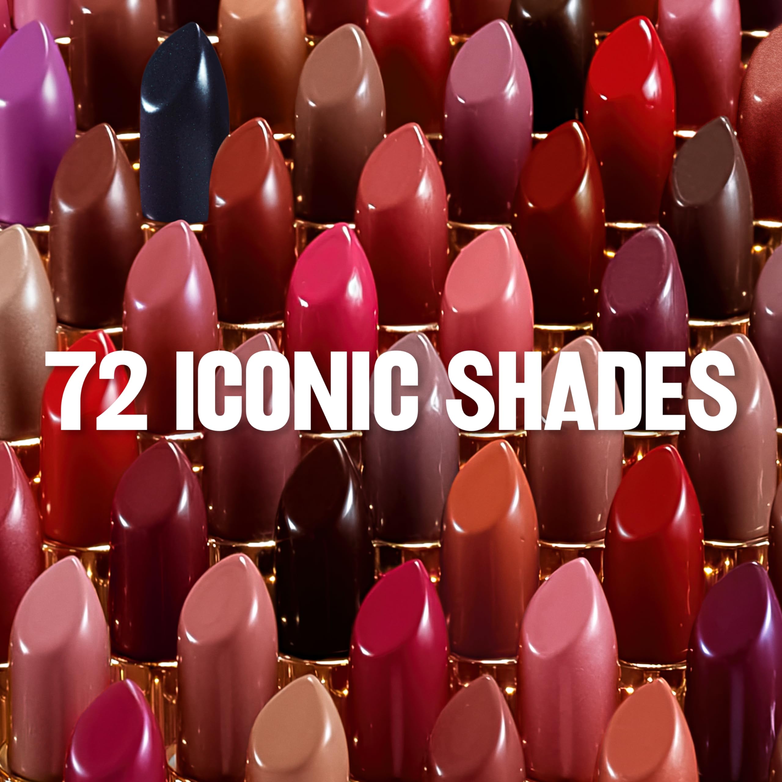 Display of REVLON 72 shade range in the collection