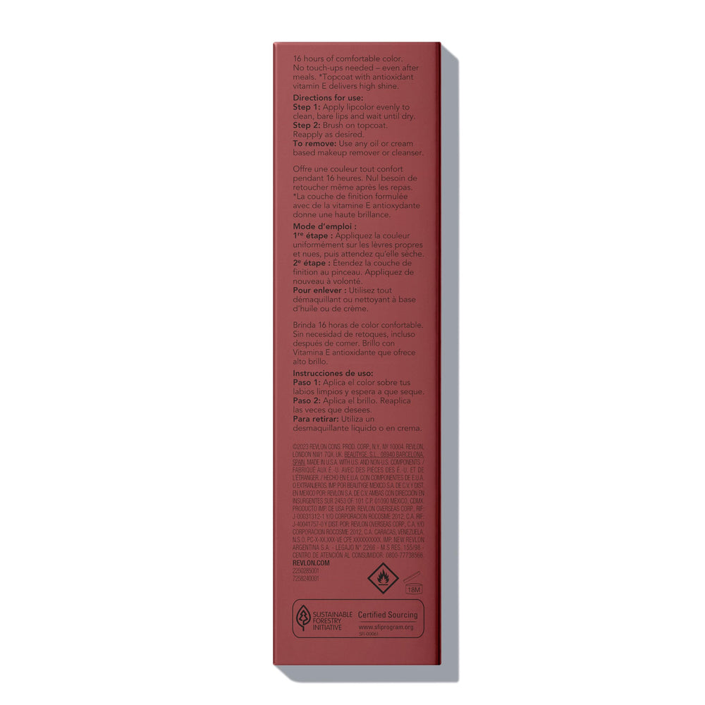 REVLON soft plush feel emphasizes comfortable lipcolor experience.