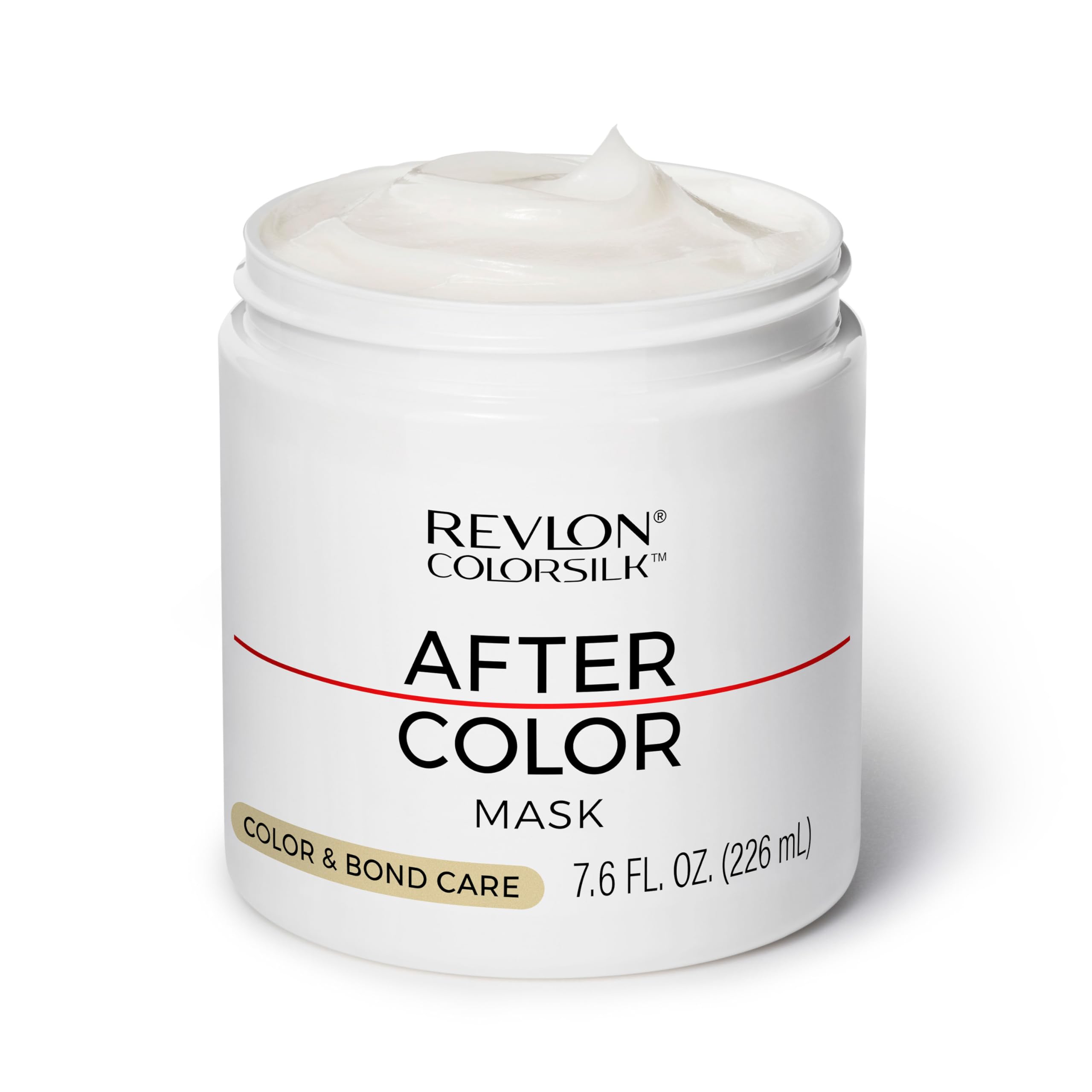 REVLON ColorSilk After Color Mask bottle pour supports color sealing and moisture.