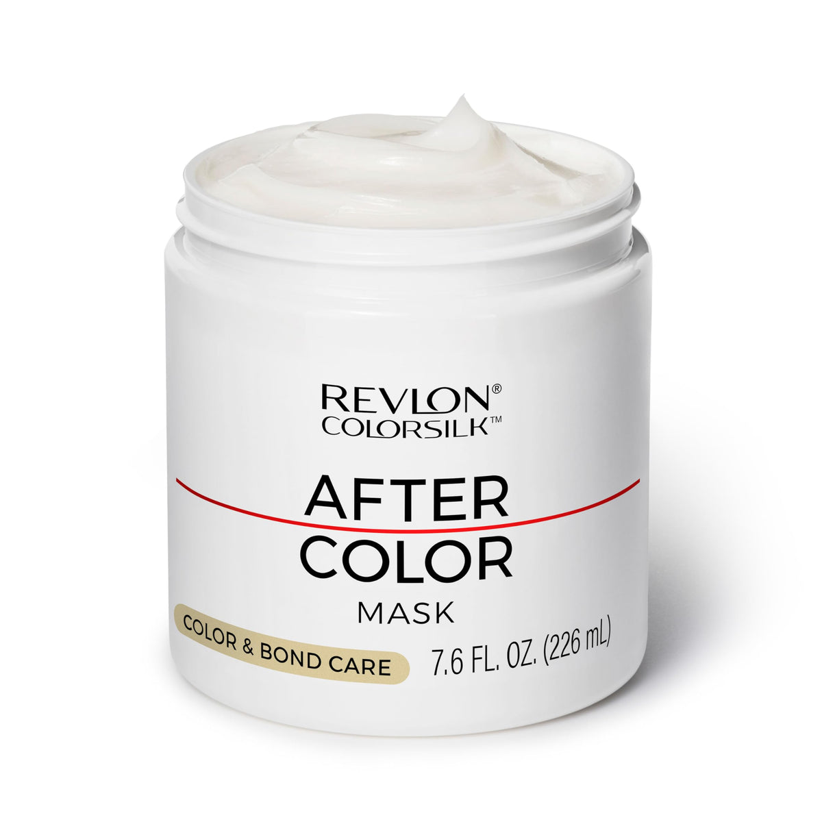 REVLON ColorSilk After Color Mask bottle pour supports color sealing and moisture.