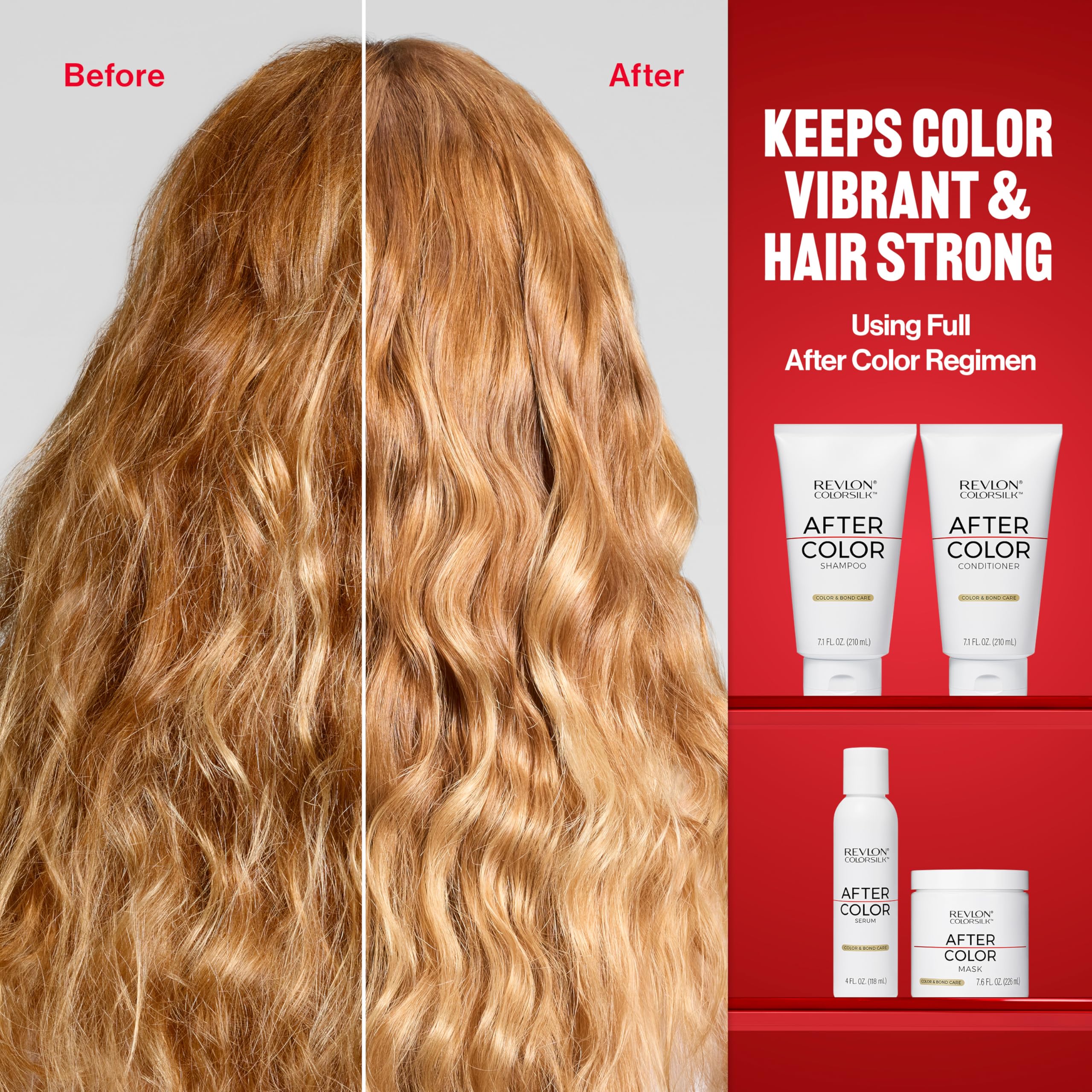 REVLON ColorSilk After Color Mask color-care layer protects shade.