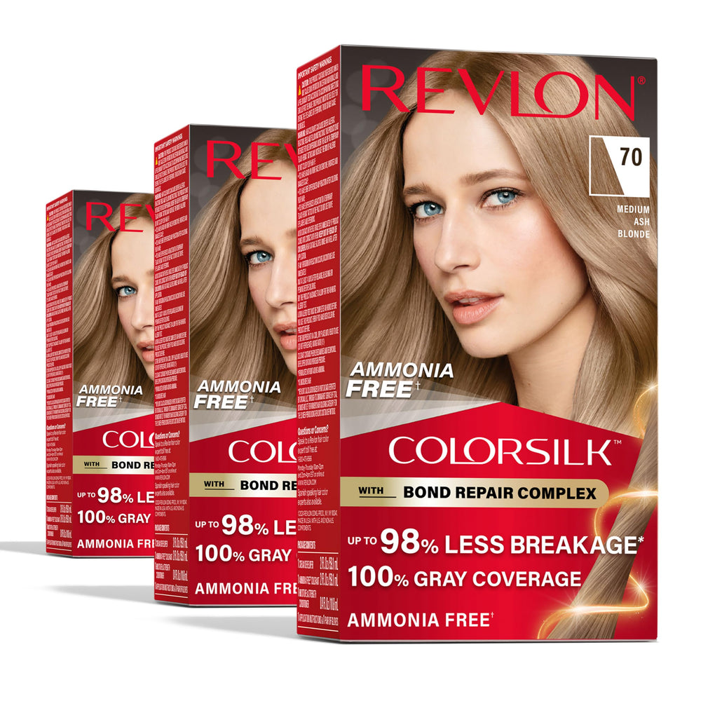 Revlon ColorSilk Bond Repair bottle pour for smooth color application and lasting results