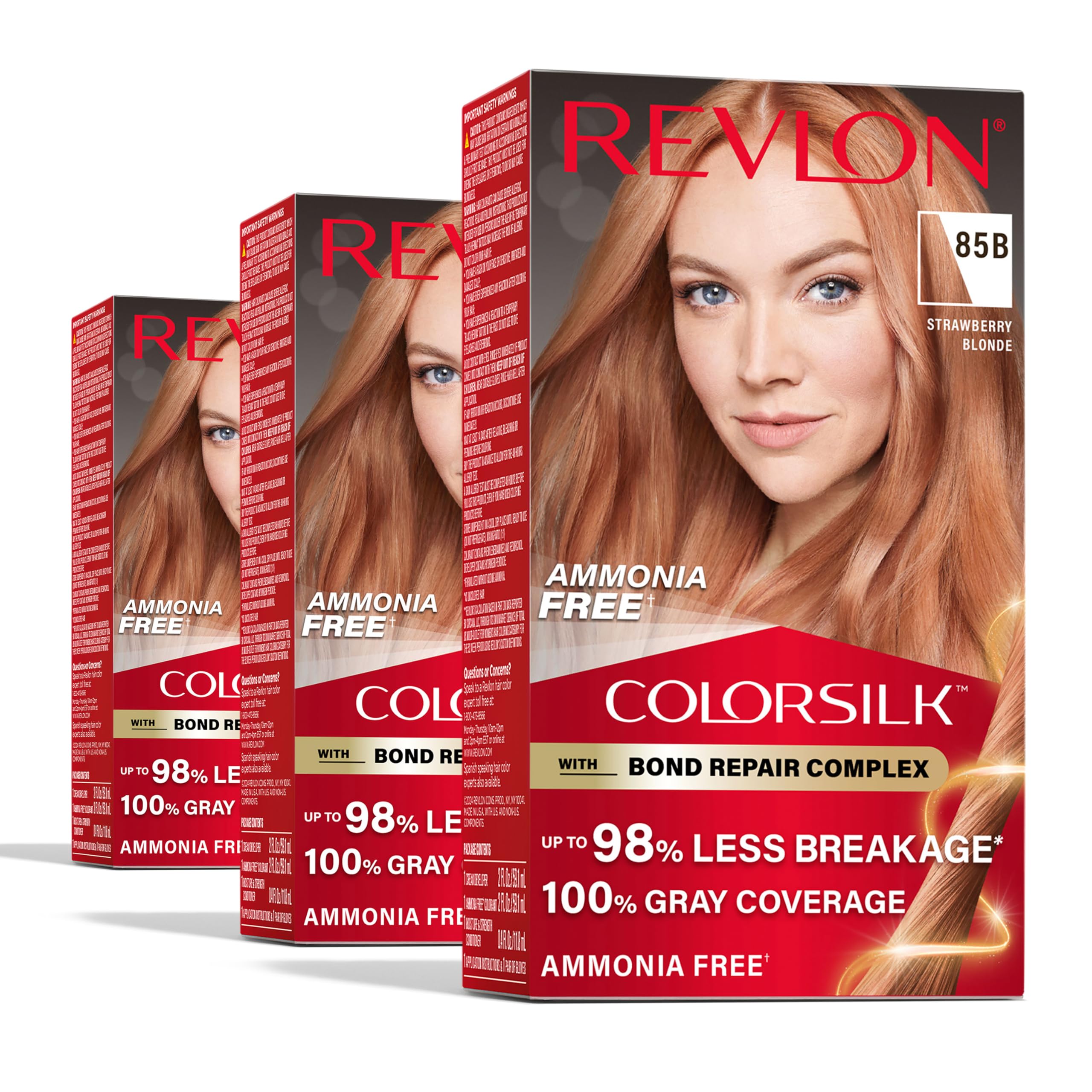 REVLON ColorSilk Bond Repair bottle showing bond repair action for healthier color