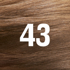 REVLON ColorSilk shade 43 Medium Golden Brown swatch showing rich color.