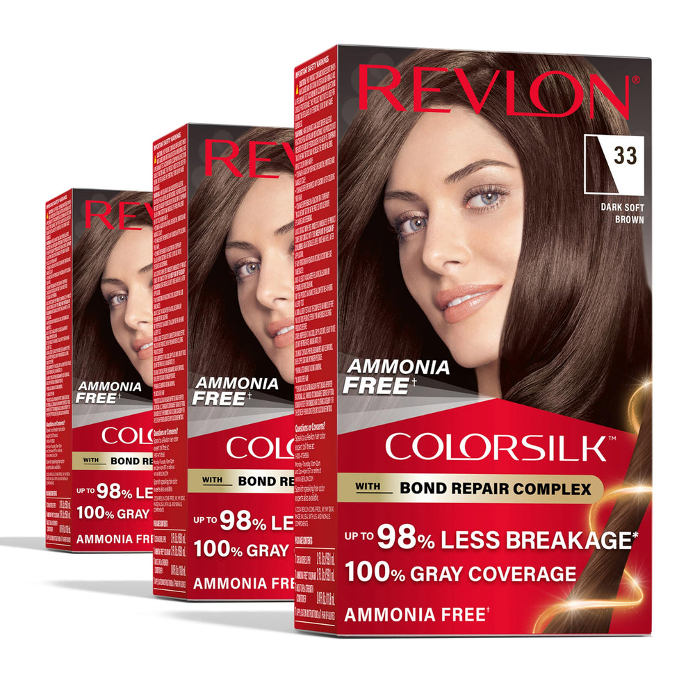 Revlon ColorSilk bottle pour for smooth, even color application.