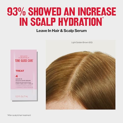 REVLON ColorSilk ammonia-free formula protects scalp during coloring.