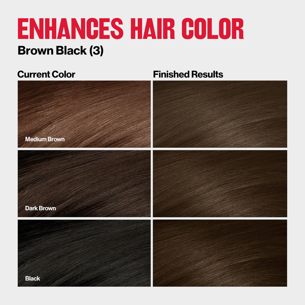 REVLON ColorSilk serum dispense shows leave-in care after tint.