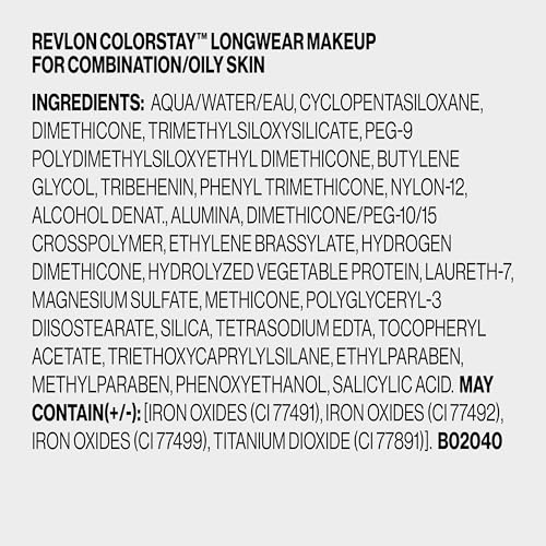 Revlon ColorStay coverage swatch showing buildable coverage