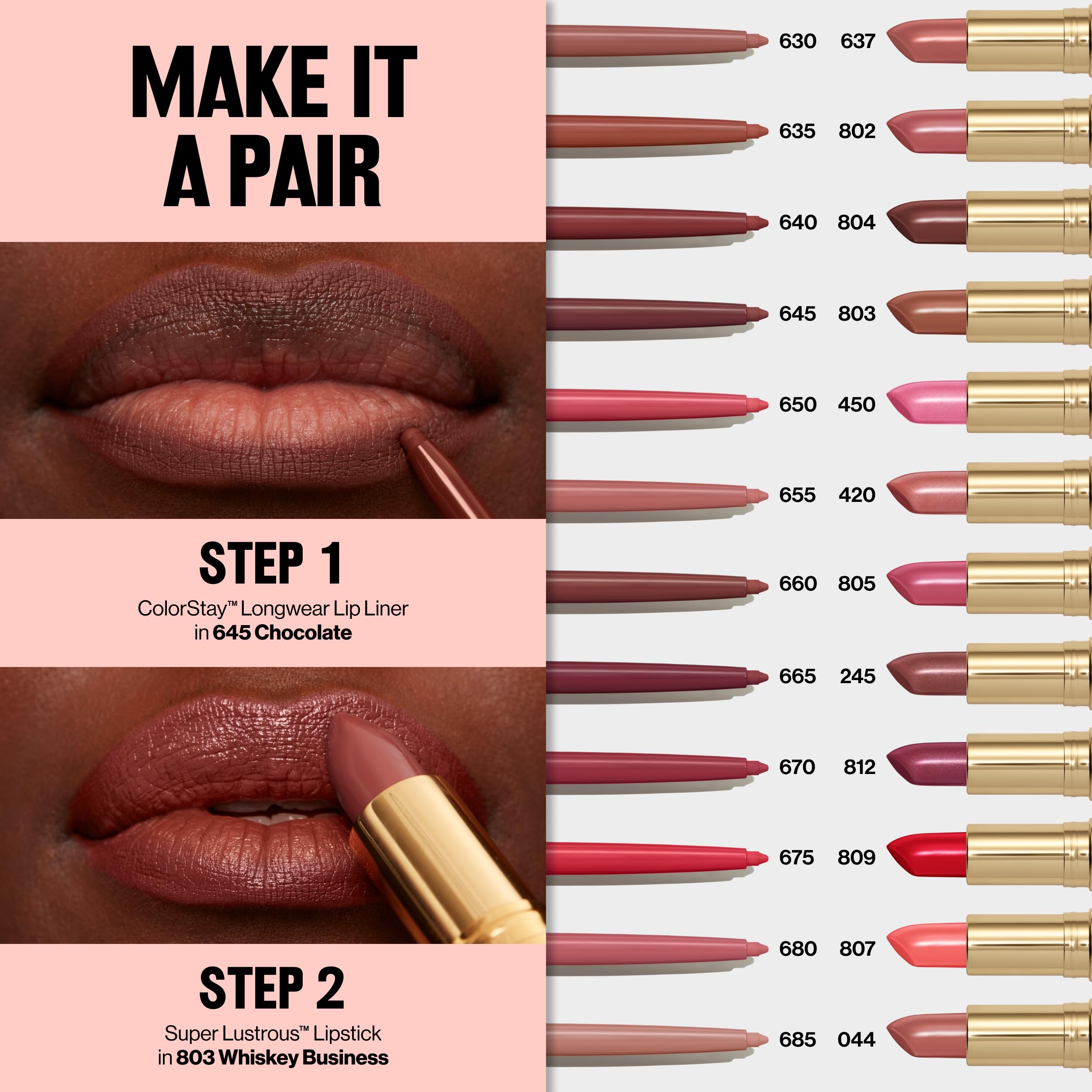 Revlon ColorStay lip liner close-up tip and sharpener feature.