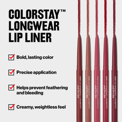 Longwear definition from Revlon ColorStay lip liner for lasting lip shape.