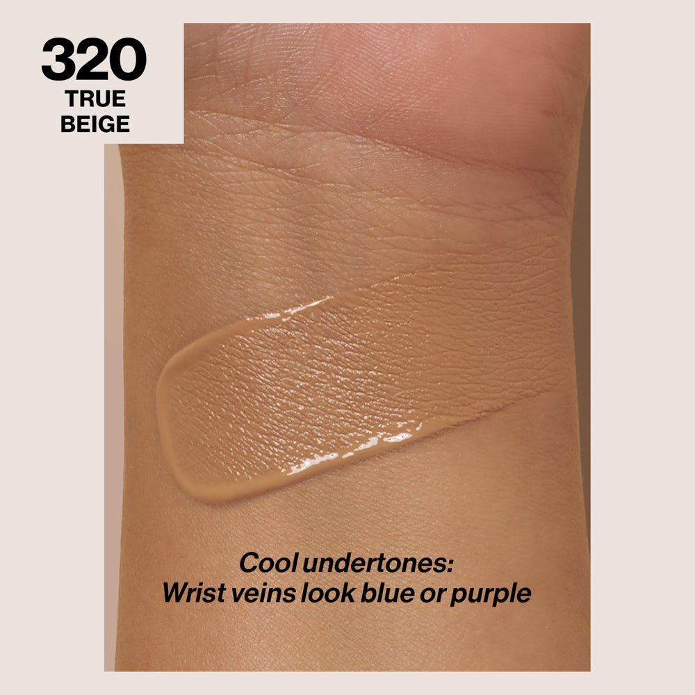 Revlon ColorStay swatches on skin in true beige with even tone