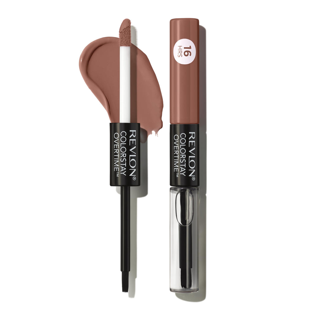 Revlon ColorStay Overtime Lipcolor tube showing dual-ended design for color and gloss