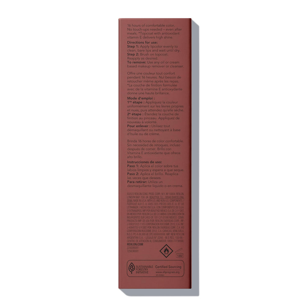 Revlon dual ended lipstick and gloss packaging shown