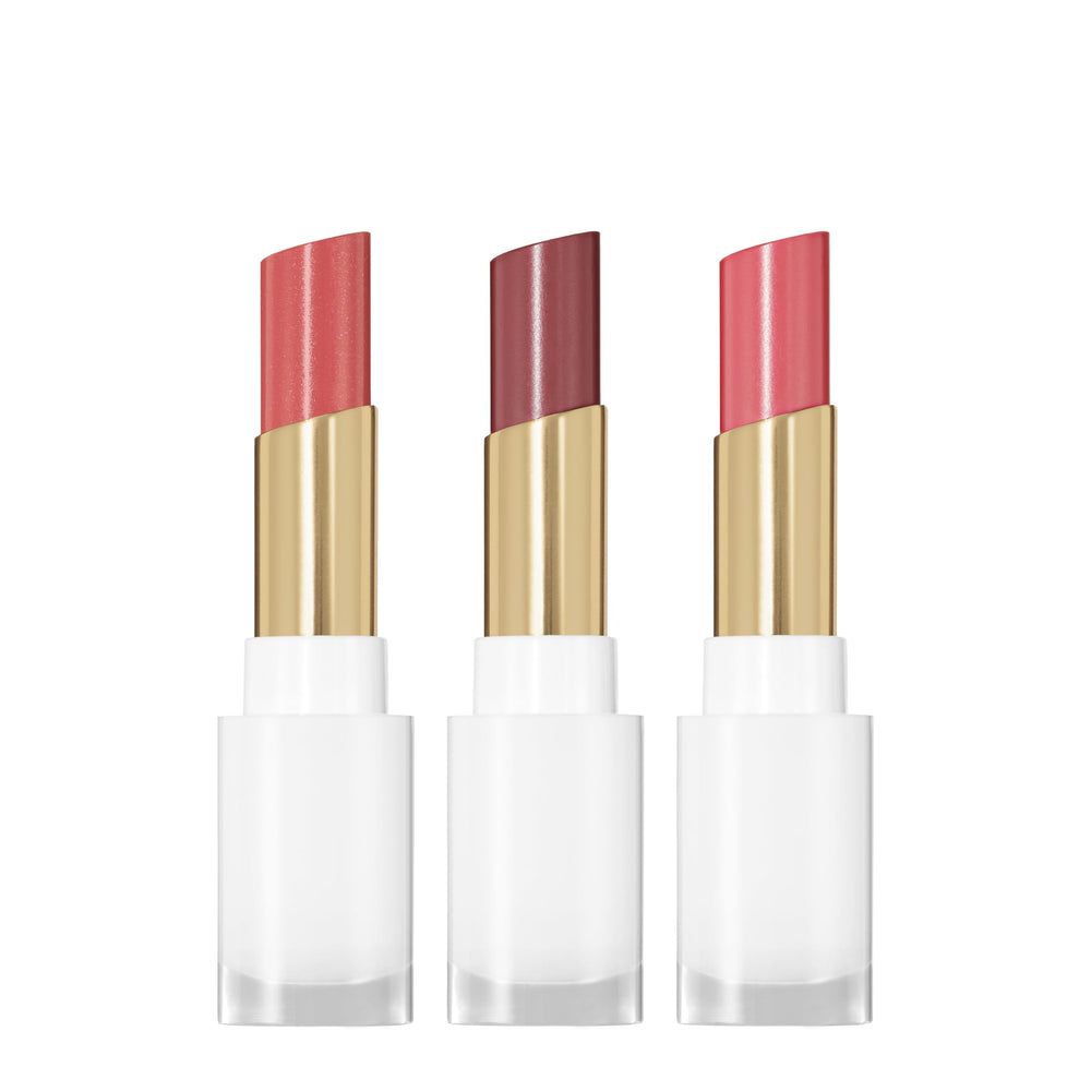 REVLON Glass Shine Balm Honey Shine swatch shows sheer glow and hydration